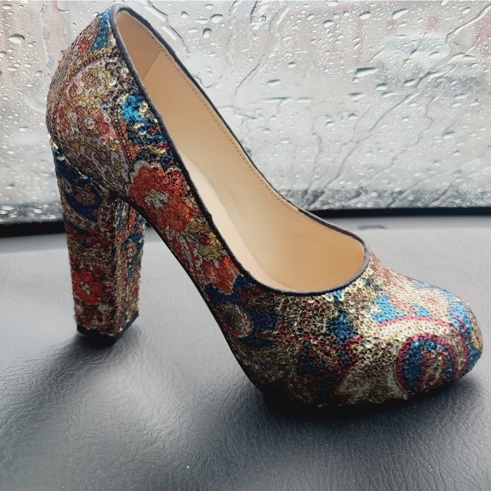 Carven sequin heels platforms‎ - Picture 4 of 5